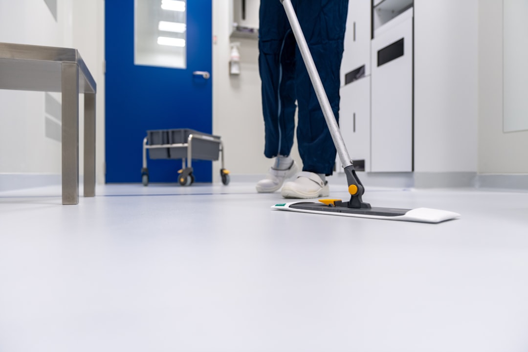 journey Cleaner cleaning the floor in a laboratory environment